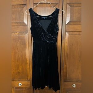 Elegant Blue Velvet Dress